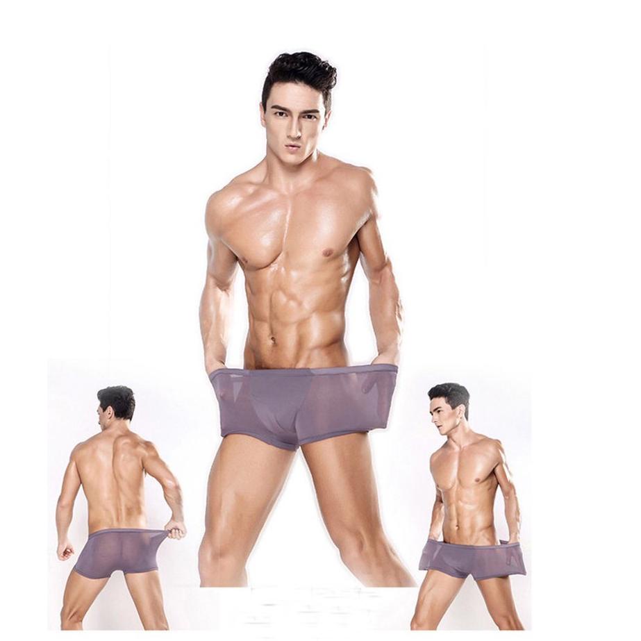 ♥HOT PROMO♥ Celana dalam pria transparan Sexy Boxer Pria G string 039Y terbaik