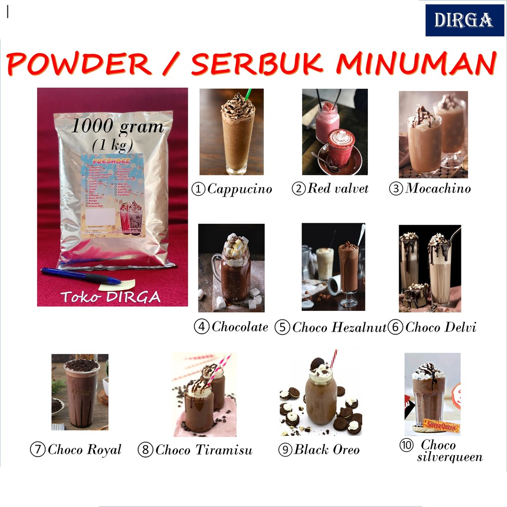 

Powder minuman / serbuk minuman / powder drink 1000 gram (1 kg)