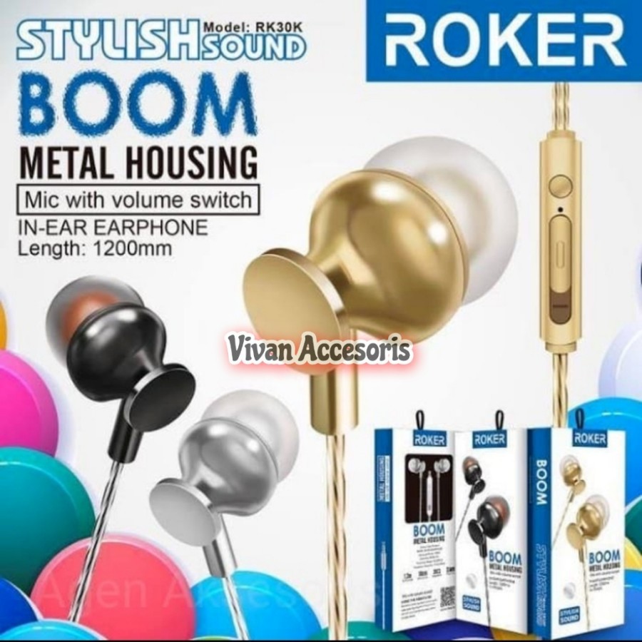 Heandsfree / Headset / Earphone roker Boom Metal Housing RK30k