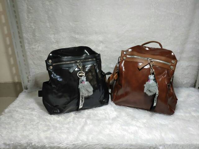 JK 288 1KG MUAT 2PCS TAS RANSEL JALAN IMPORT MULTIFUNGSI C8028 Y234710 T456  E924 Z9134 U3669  BROWN