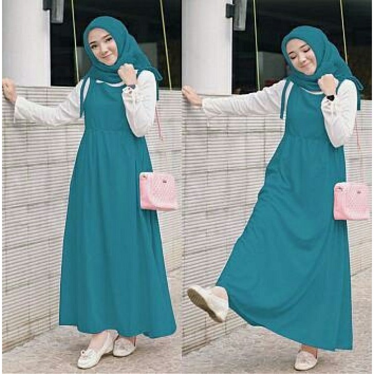 Maxi Dress Baju Muslim Gamis Tunik 3in1 Wakanda Tosca Ta7.1813