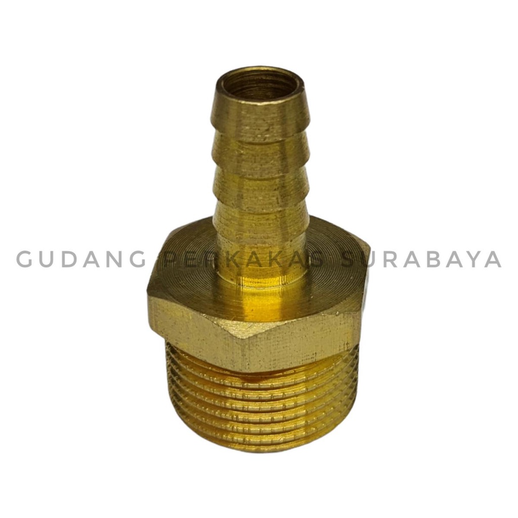 NAPLE SELANG DRAT LUAR 1/8 SAMBUNGAN SELANG NEPEL SELANG DRAT PIPA 1/8 NEPEL DRAT LUAR x NEPEL SELAN