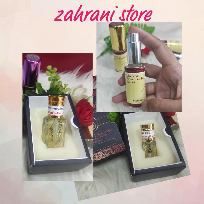 Parfum Baccarat Premium Murni Bibit Grade A Non Alkohol