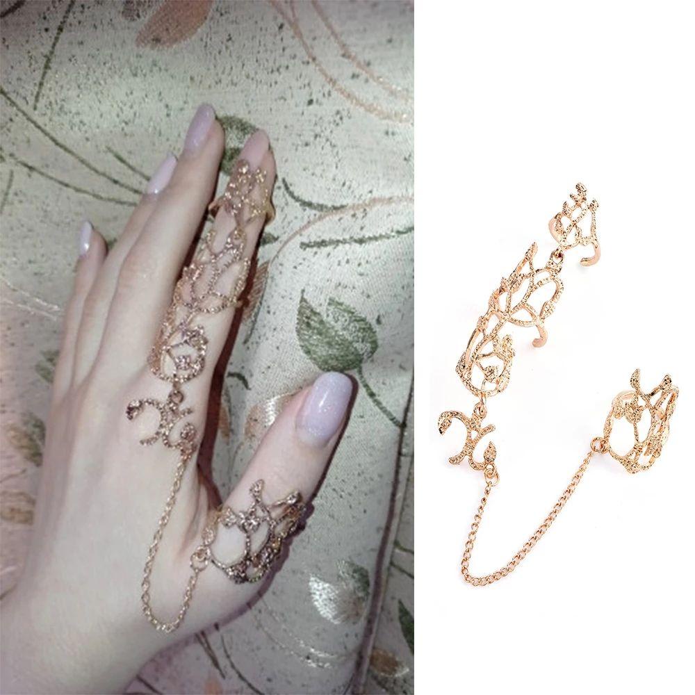 Lily Double Finger Siam Cincin Fashion Hadiah Aksesoris Perhiasan Pesta Pernikahan