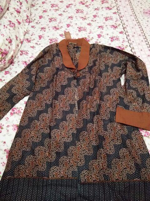 Sarimbit Batik|hem Batik|atasan Wanita Batik|couple Muslim Algae Choco