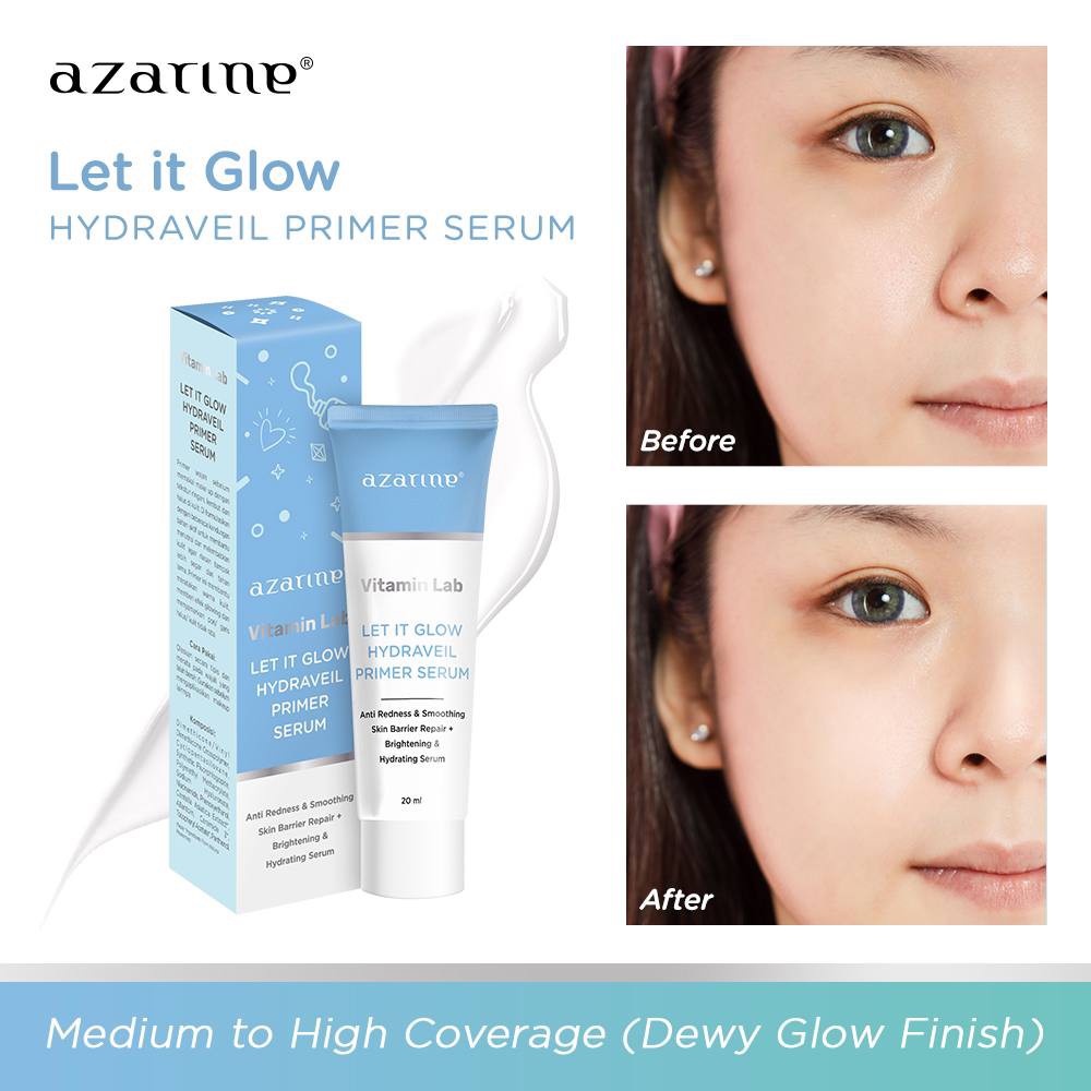 AZARINE Vitamin Lab Matte | Day Hydraveil Primer Serum 20ml | Hydraoxidant Ampoule 40ml | Pelembab Wajah by AILIN