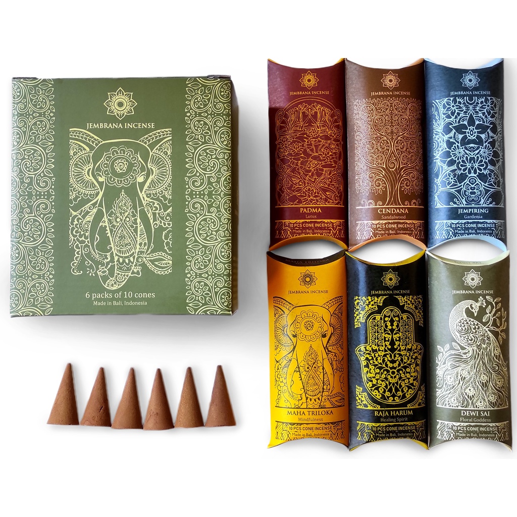 JEMBRANA Dupa Harum Cones Mix 6 Aroma (60 cones)