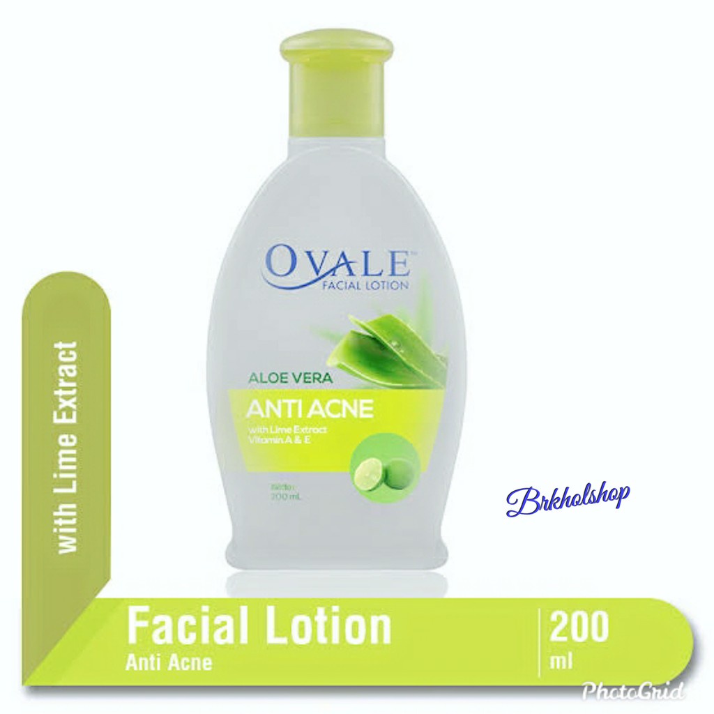 Ovale Facial Lotion Lime Aloe Vera Toner Pembersih Make Up Anti Acne Jerawat Minyak