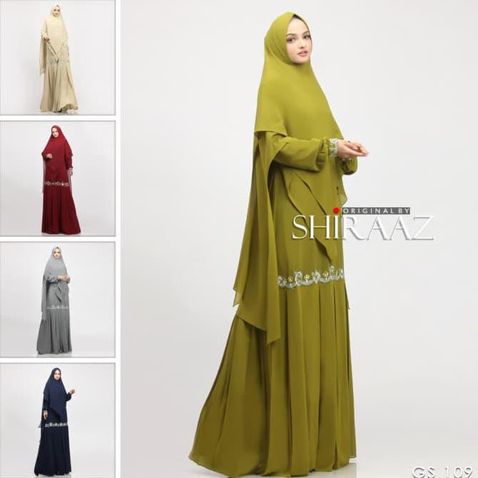 ► TERBARU SETELAN MUSLIMAH REMAJA► GS 109 BY SHIRAAZ ORIGINAL,GAMIS SYARI SHIRAAZ MEWAH ON SALE