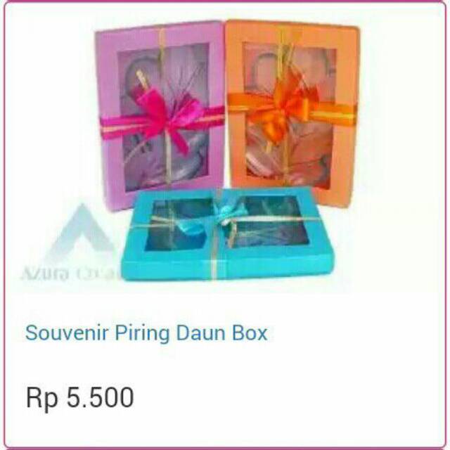 Souvenir piring daun box