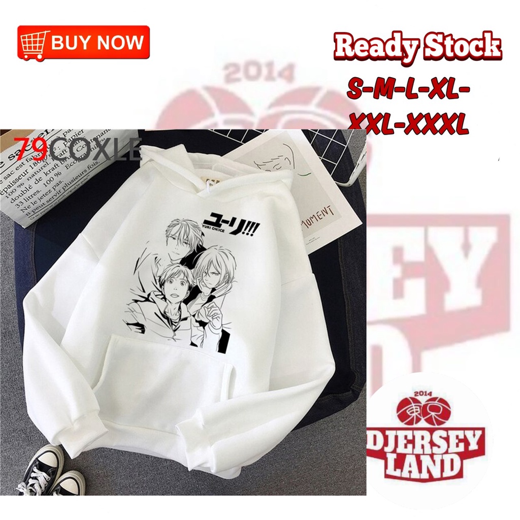 HOODIE CEWEK COWOK ANIME YURI ON ICE HOODIE MANGA JEPANG