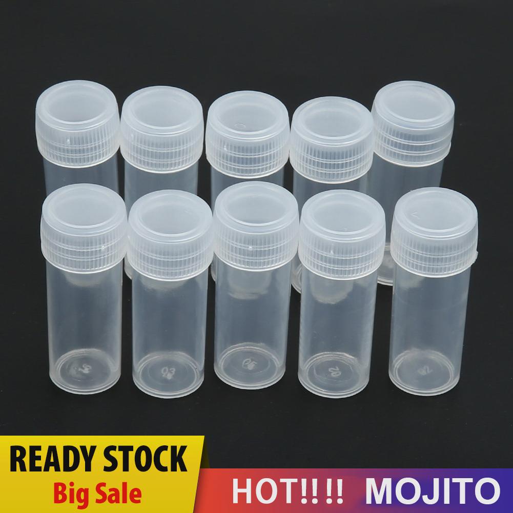 50pcs Botol Sampel Volume 5g Bahan Plastik Ukuran 5ml