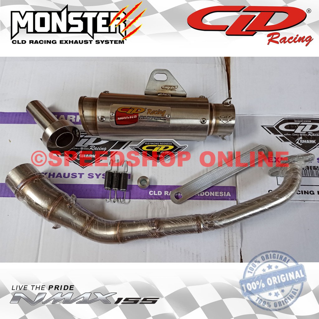 knalpot cld yamaha nmax 155 2020 nmax old new nsmx/serox connected original type monster race