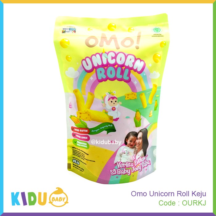Omo Unicorn Roll Cemilan Anak &amp; Snack Kidu Baby