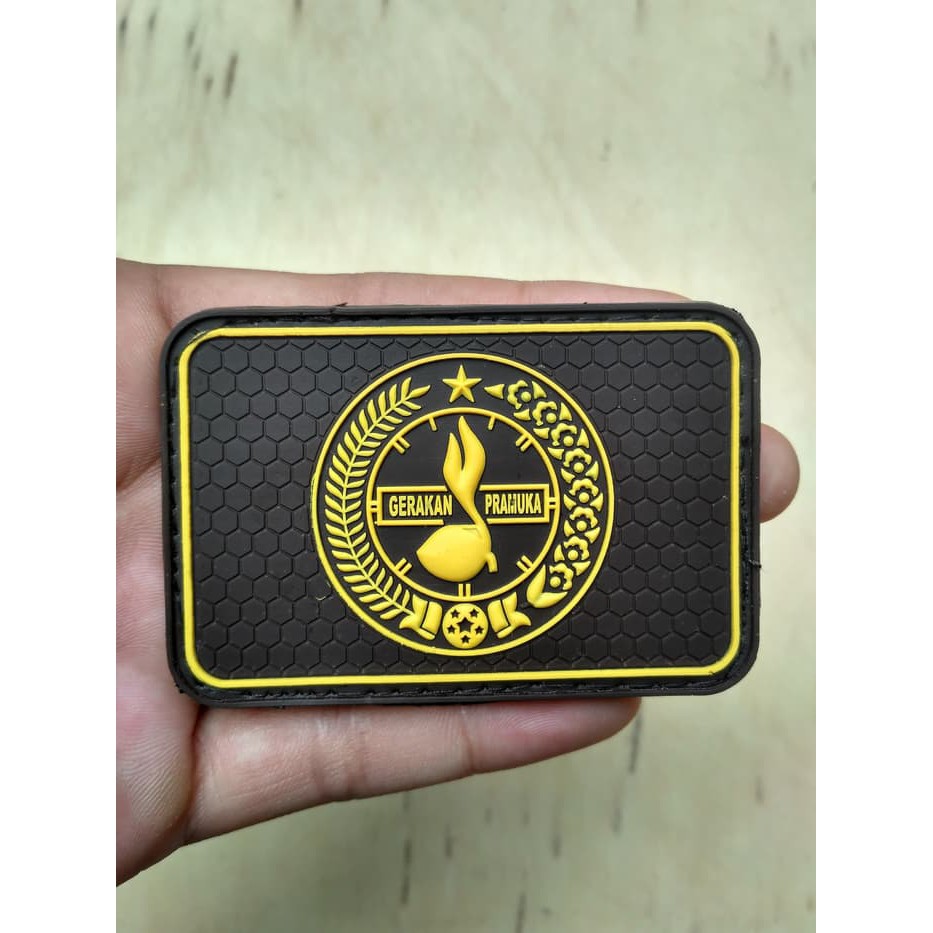 patch rubber patch gerakan pramuka coklat