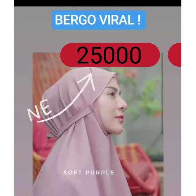 Jilbab Instant slup Syiria bertali / Jilbab daily instant anti tembem bertali