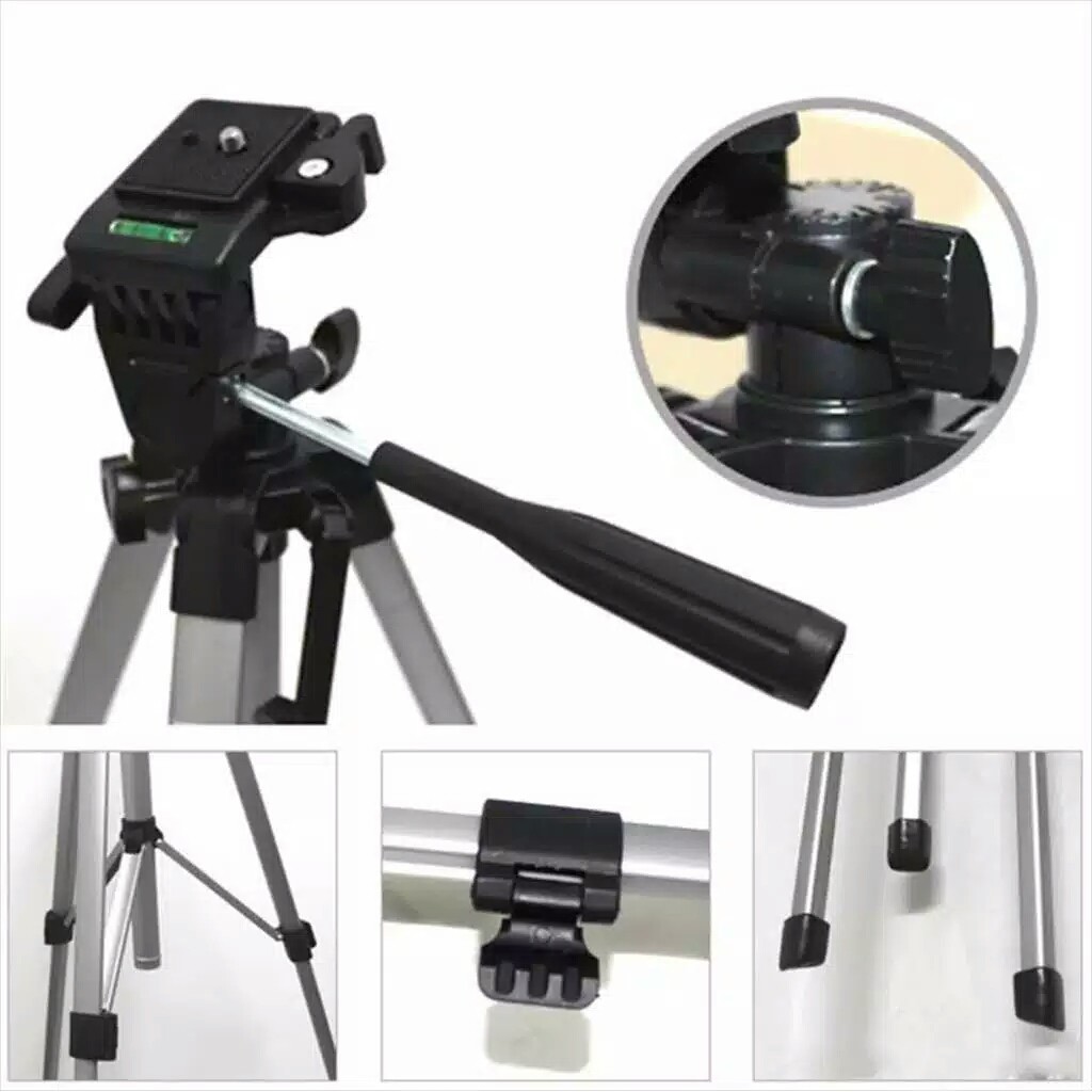 (JC) TRIPOD 1 METER HOLDER U WEIFENG WT 3110A FULL SILVER -3120A FULL BLACK PRODUK KITA SESUAI DI GAMBAR