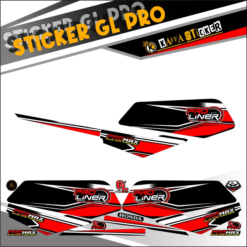 tiker motor - striping GL PRO - motor honda - motor - GL - sticker variasi - Racing GL PRO