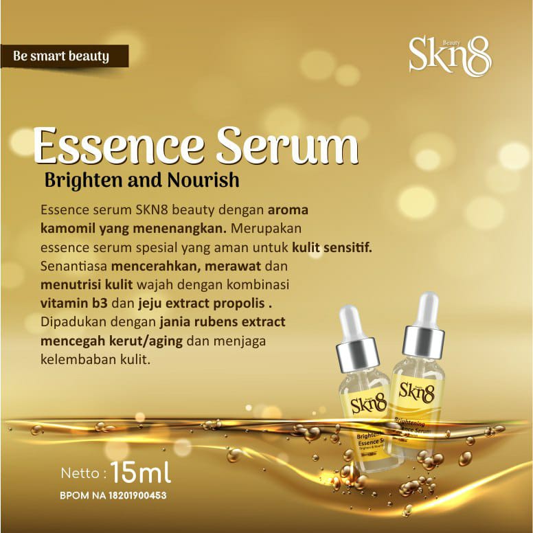 SKN8 Beauty Serum Essence Serum 15ml - Pencerah Wajah