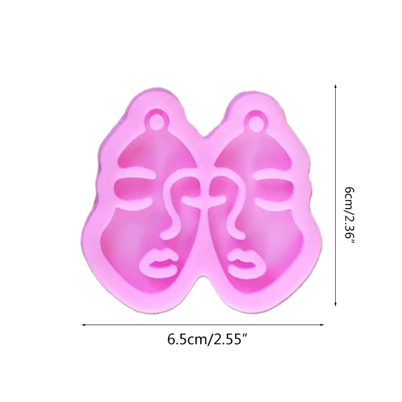 Siy Cetakan Resin Epoksi Kristal Bentuk Wajah Wanita Bahan Silikon Untuk Dekorasi Gantungan Kunci Diy