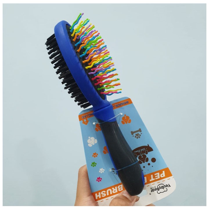 Pet Brush Sisir Sikat 2 Sisi Bulu Kucing Anjing Kelinci Hewan