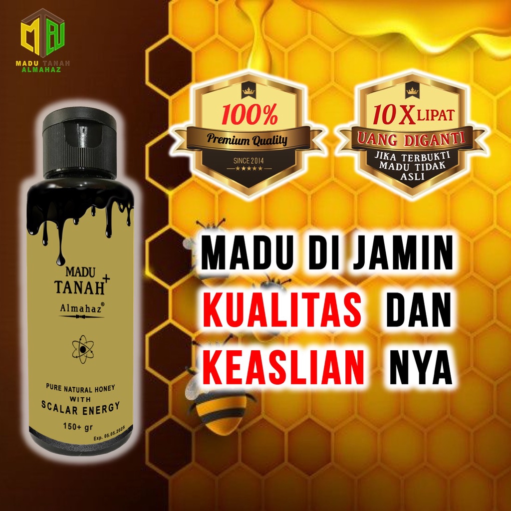 Madu Hitam Pahit Almahaz Madu Tanah Plus Energi Skalar 153gr