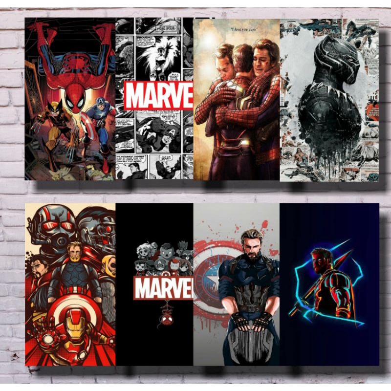 Poster Komik/Film marvel terbaru A5(8poster)