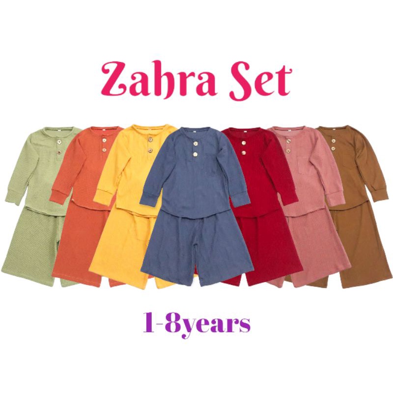 Zahra Set Setelan Kulot anak 2-8th