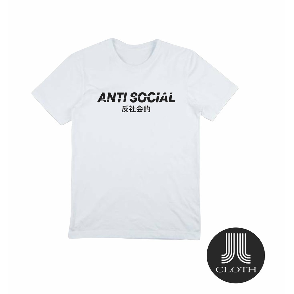 KAOS ANTI SOCIAL/ BAJU KAOS ANTI SOSIAL JAPAN STYLE COTTON COMBED 30S