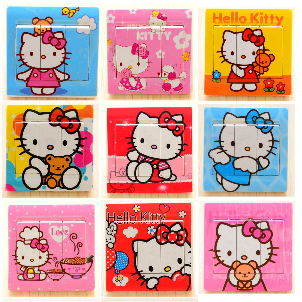 Stiker Saklar Hello Kitty Sticker Tombol Lampu Dekorasi X420 Shopee Indonesia