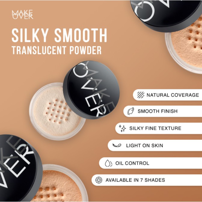 ★ BB ★ MAKE OVER Silky Smooth Translucent Powder (35 Gr) - Makeover Bedak Tabur