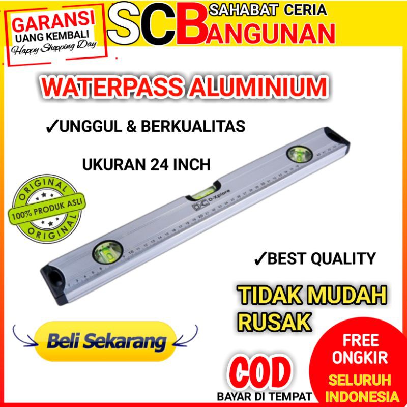 Jual Waterpass Waterpas Aluminium Magnet Mini Alat Ukur Pengukur Peralatan Tukang Bangunan