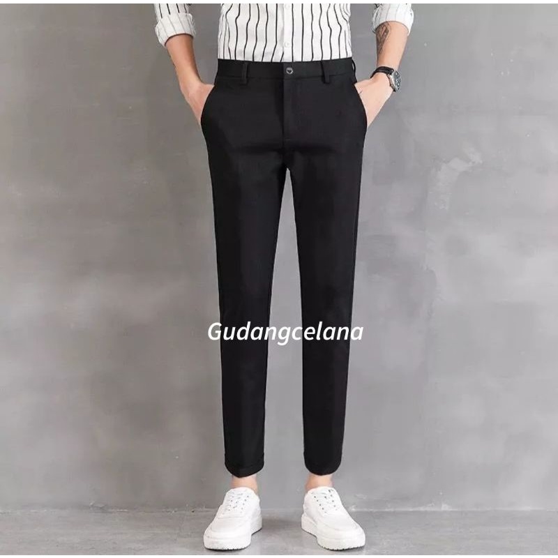 Celana Ankle Pants Celana Casual Celana Formal Celana Bahan Kerja Kantor Celana Panjang Pria Chino Chinos Fashion Pria