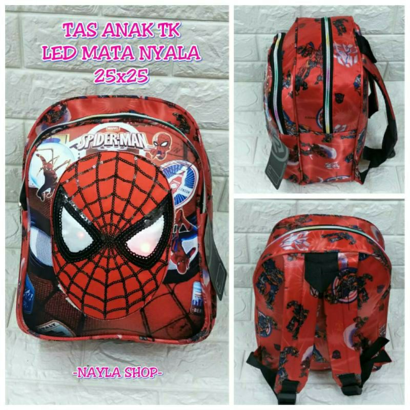 RANSEL KARAKTER LED SPIDERMAN/C.AMERICA TK/SD