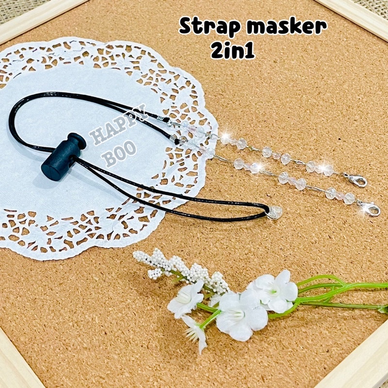 strap masker tali kalung masker konektor connector masker strap mask 2 in 1 hijab jilbab permata