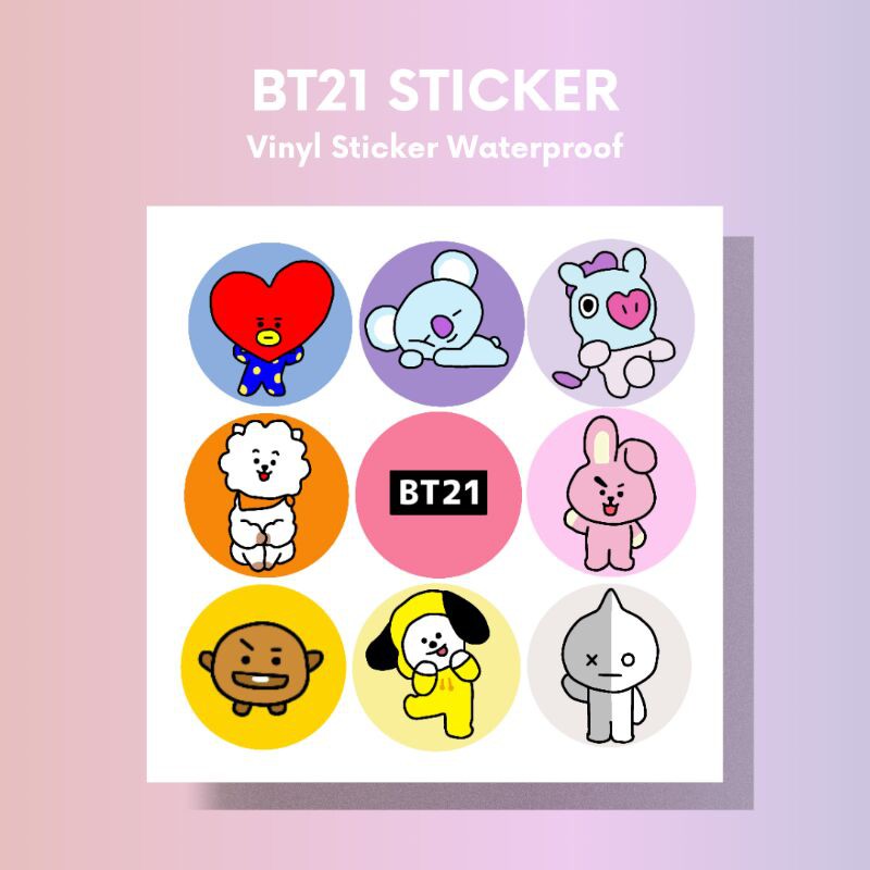 

Stiker K-POP | Sticker BT21 Cute