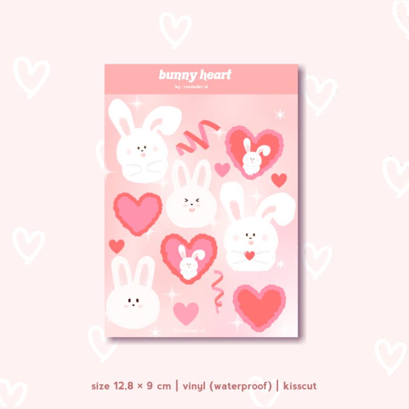 

BUNNY HEART STICKER SHEET