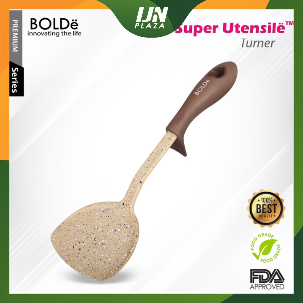 ❤ IJN ❤ BOLDe Super UTENSILE Granite Series SPATULA Beige Alat Masak Sodet Dapur Nylon Food Grade