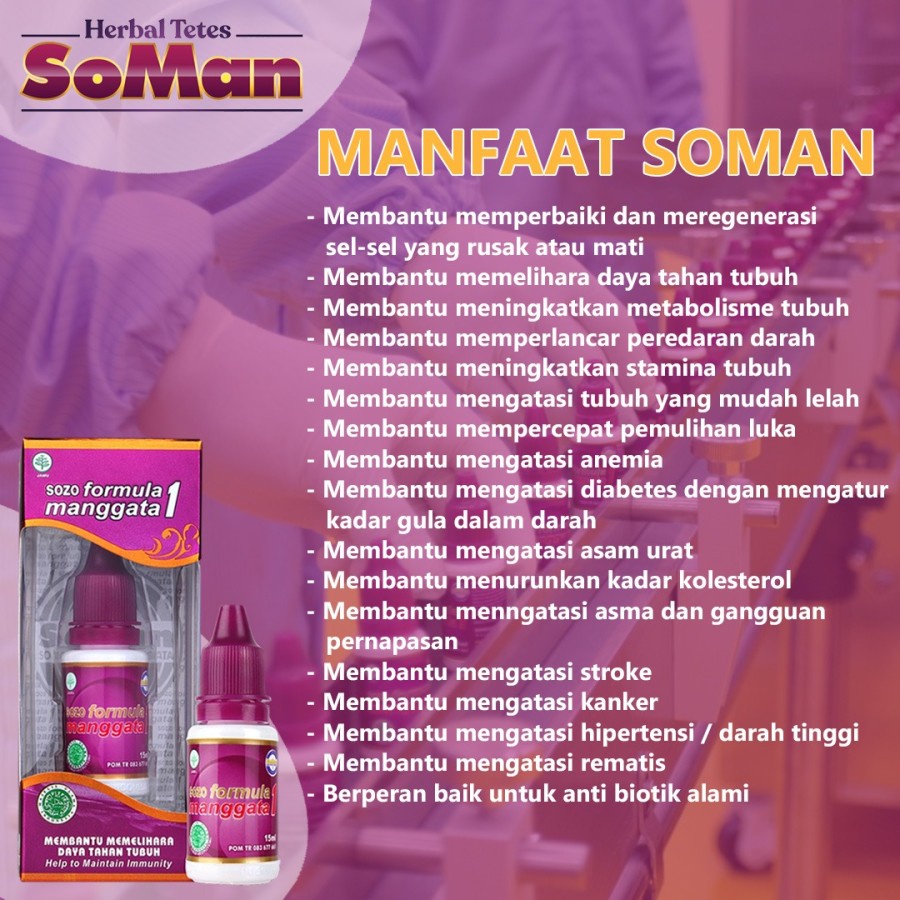 SOMAN 1 (SOZA FORMULA MANGGATA 1). BRITISH PROPOLIS ASLI OBAT TETES HERBAL DIABETES ORIGINAL.