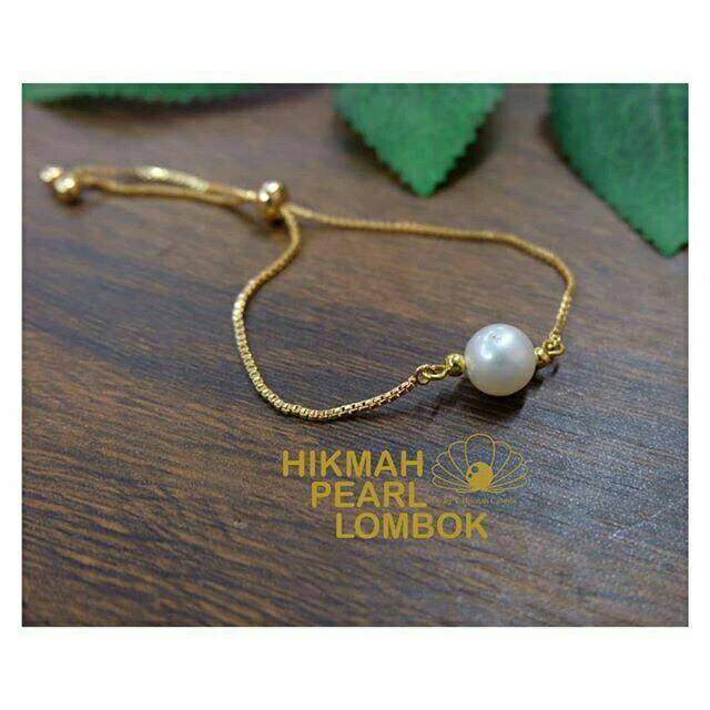 Gelang Mutiara Air Laut Asli Lombok Bracelet Sea Pearl From Lombok
