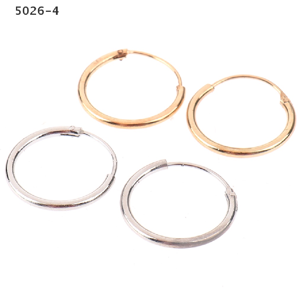 5026-4 3 Pair/Set Fashion Women Girl Simple Round Circle Small Ear Stud Earring  5026-4