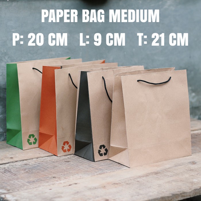 

NEW PAPER BAG MEDIUM TERMURAH MURAH - SAMPING HITAM