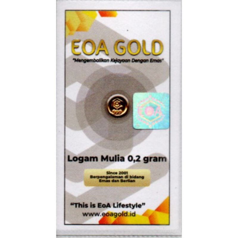 LOGAM MULIA EOA GOLD UKURAN 0,2 GRAM