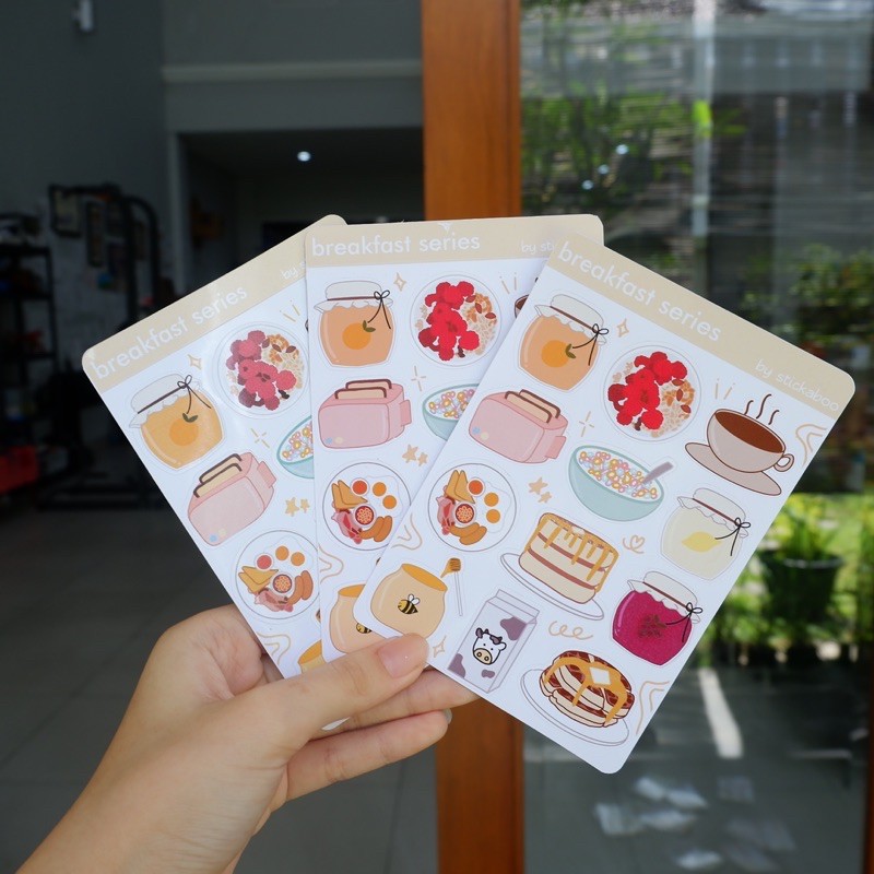

Breakfast Sticker Sheet Series — stiker vinyl planner bullet journal notes scrapbook stickaboo