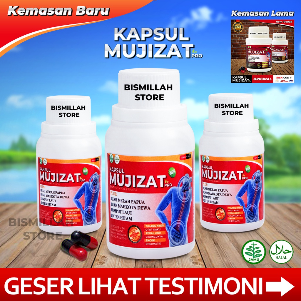 KAPSUL MUJIZAT ORIGINAL Asli Ampuh Atasi Asam Urat, Rematik, Nyeri Sendi Lutut, Sakit Pinggang Linu