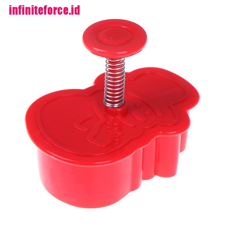 4pcs/set christmas cookie biscuit mold 3d cookie plunger cutter diy baking mould