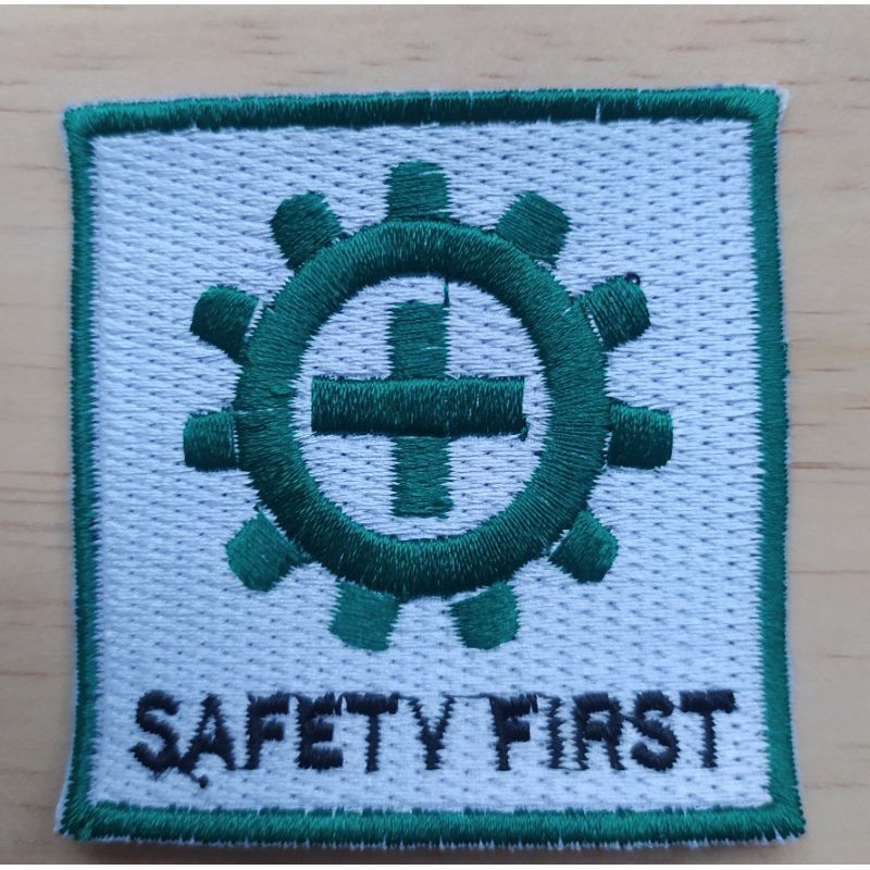 Emblem patch bordir K3 safety first