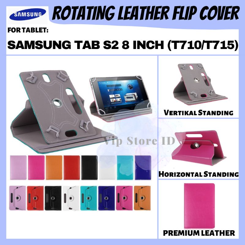 SAMSUNG GALAXY TAB S2 8.0 8 INCH SM T715Y T719 Y T710 T715 T719 ROTATE FLIP BOOK COVER CASE CASING S