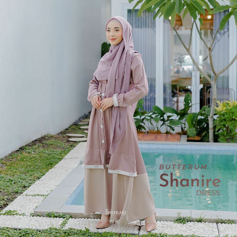 Shanire Dress baju gamis dress remaja muslimah syari busui casual hijab syari gamis remaja murah ter