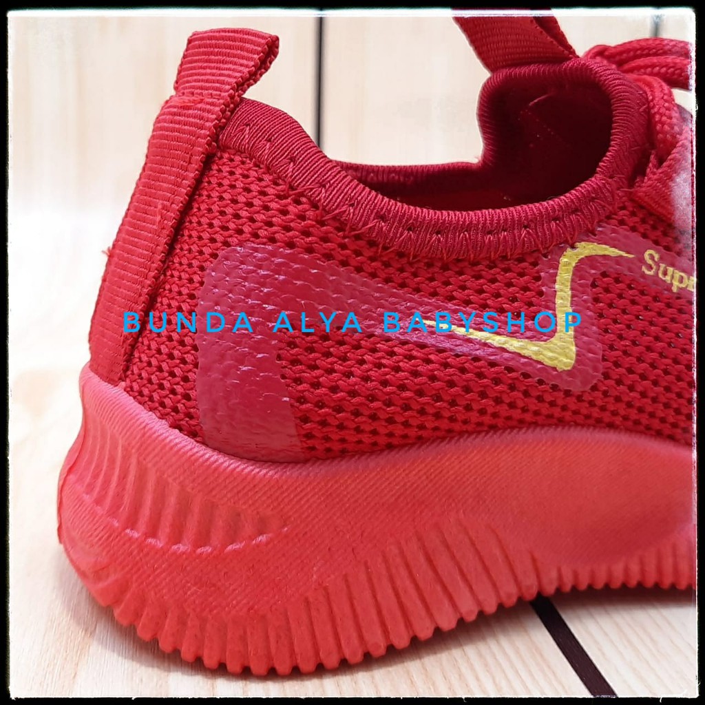 Sepatu Anak Laki Laki Import Usia 1 2 Tahun MERAH Lentur - Sepatu Anak Cowok Anti Licin 22 - 24